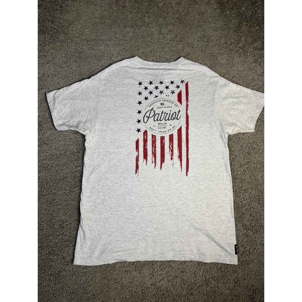 Howitzer Shirt Mens L Gray Patriot MFG Don't Tread On Me Flag Graphic USA